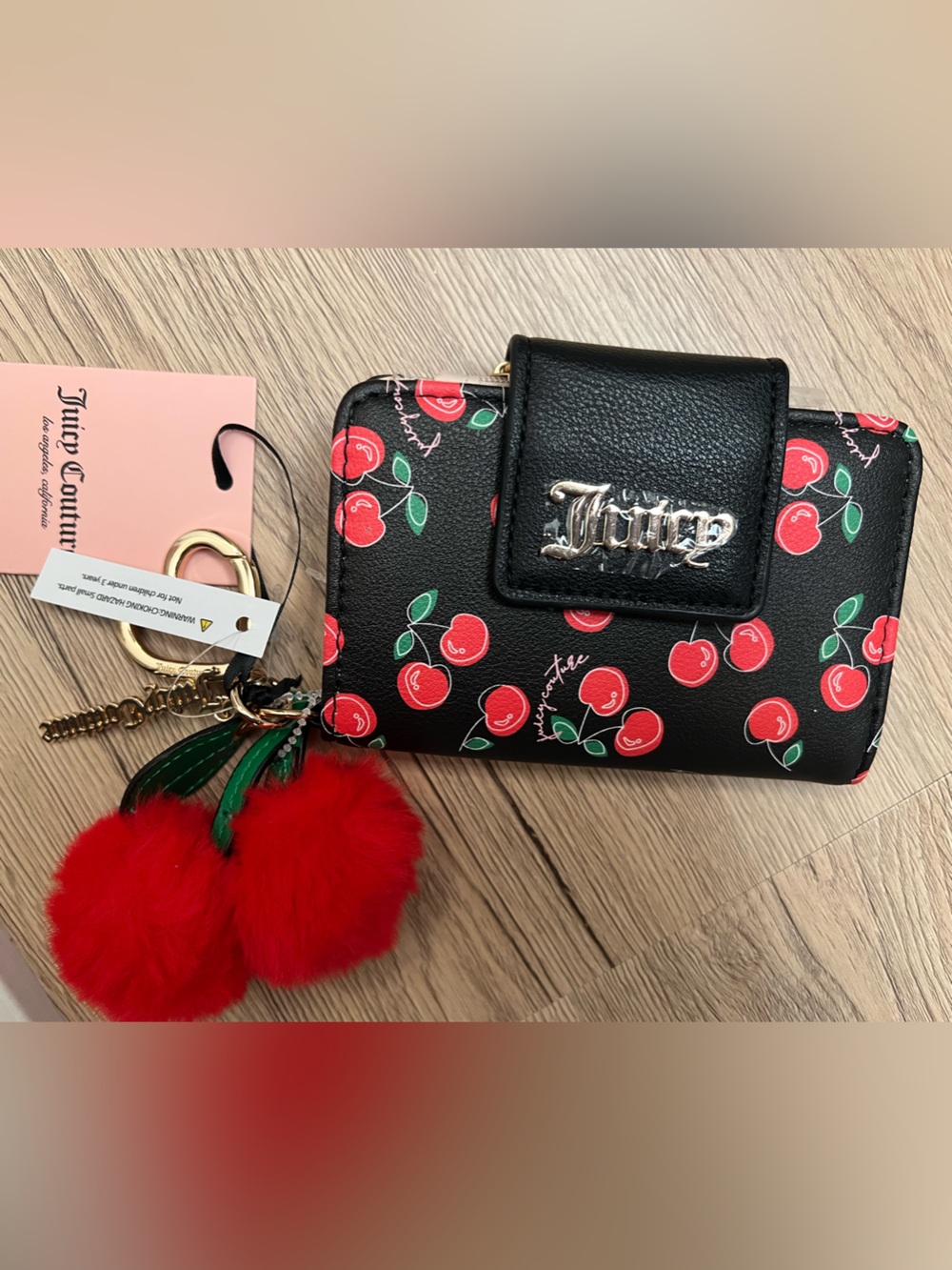 JUICY COUTURE CHERRY GIRL MINI TAB WALLET